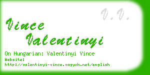 vince valentinyi business card